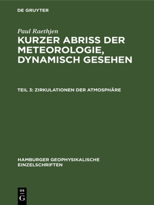 cover image of Zirkulationen der Atmosphäre